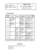 Kiểm tra  Học kì I môn  Mĩ thuật 8  Tiết 16 - 17 năm học 2015 - 2016 trường THCS Dân Hoà